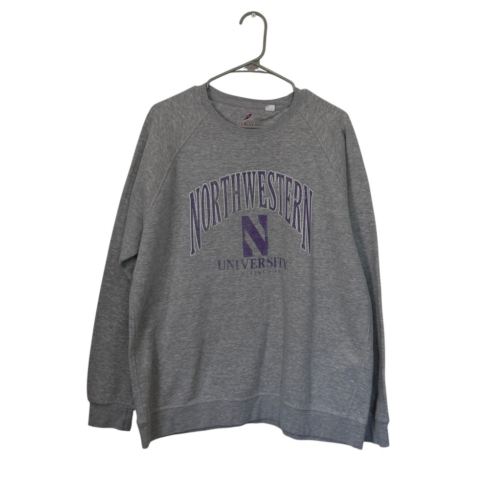 League Gray Northwestern University Collegiate Sweatshirt, XL